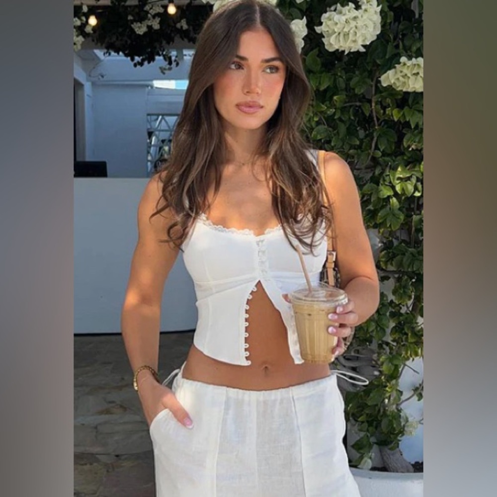 White Fox into You Bustier White XL- NWT